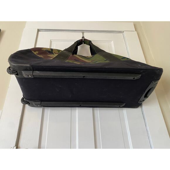 LL Bean rolling duffel bag luggage camo XL monogrammed carry durable travel - Picture 2 of 8